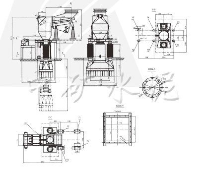 SZT300-Ⅰ/1熟料散裝機(jī)技術(shù)參數(shù)及示意圖